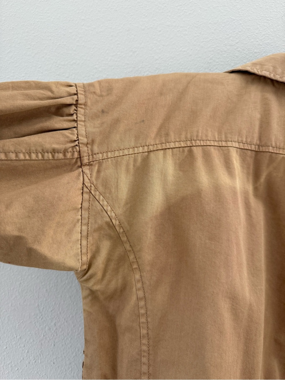 American Eagle Cropped Utility Jacket - Camel Chestnut Color Medium - Picture 7 of 9